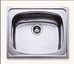 FREGADERO INOX RECTANGULAR 1 POZA 46.5X44  E-50