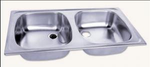 FREGADERO INOX CON 2 POZAS 80X44 E-50