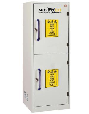 ARMARIO COMBINADO ALTO 2  PUERTAS PARA PRODUCTOS QUIMICOS AA/BB DE CHAPA 63x60x195