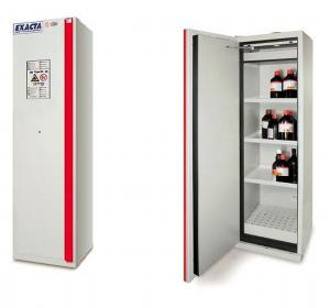 ARMARIO ALTO DE SEGURIDAD TIPO 90 PARA PRODUCTOS INFLAMABLES 1 PUERTA Y ESTANTES A. INOX 60x60x205