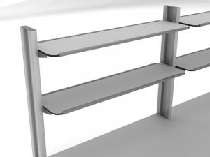 CONJUNTO DE REPISAS AEREAS SUPERIOR E INFERIOR  EN COMPACTO PARA MESA MURAL